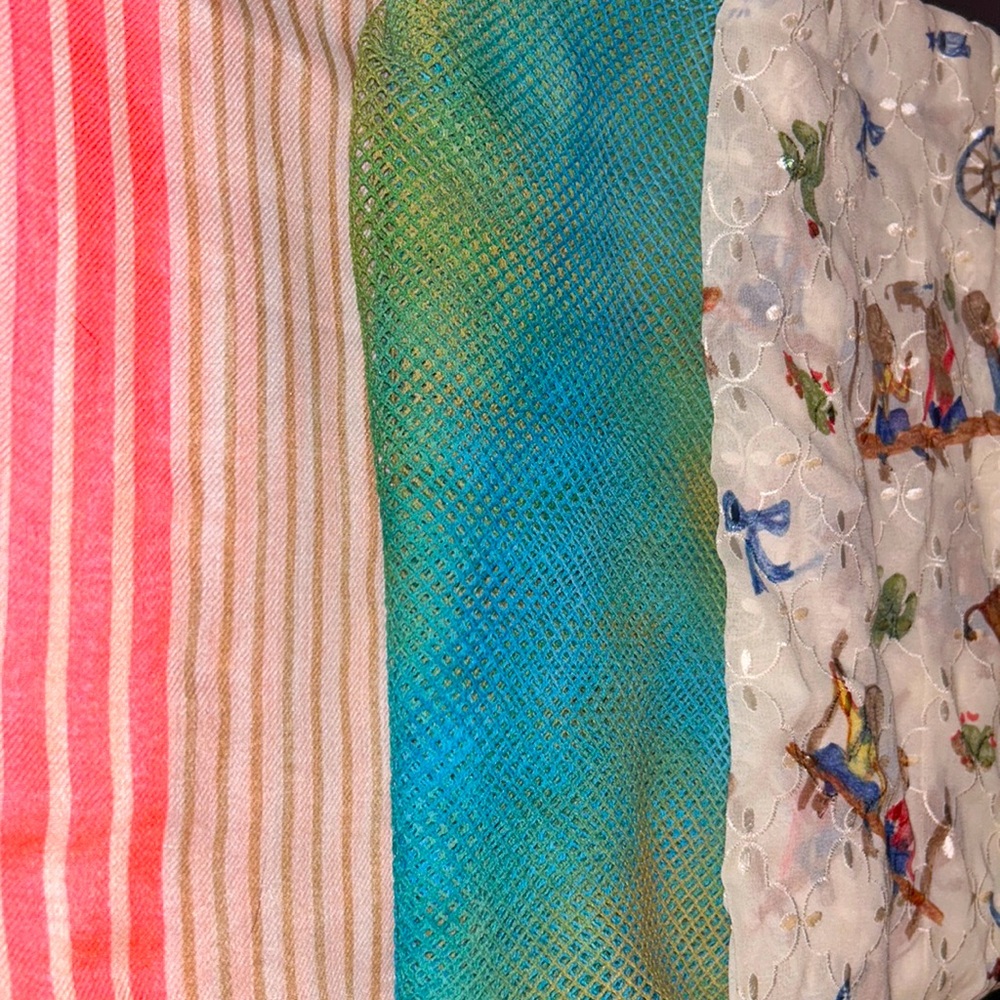 Three new infinity scarves.